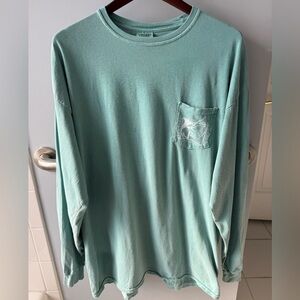 Teal, Comfort Colors, Blues Brothers Long-sleeve, Size XL